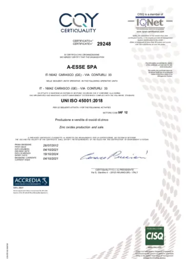 UNI EN ISO 45001:2018